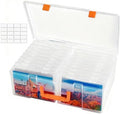 Photo Storage Box 5 x 7 Inches, 18 Inner Photo Cases with Dividers, Clear Acid-Free Photo Storage Containers with Handle, Photo Organizer Craft Keeper for Stickers, Craft, Stamp by Haundry