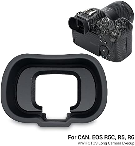 JJC Silicone Eyecup Viewfinder for Canon EOS R5 R6 Mark II R6 R5 C Camera - Image 2