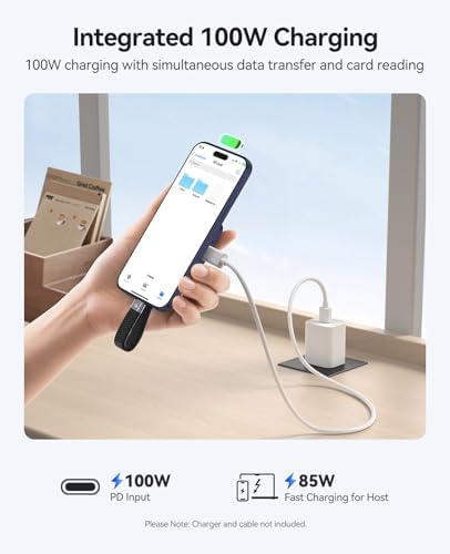 ORICO Ultra-Thin Magnetic SD Card Reader for iPhone, 4-in-1 USB C Memory Card Reader with PD 100W, Dual Slots for SDXC, SDHC, SD, Micro SDXC,MicroSD, Micro SDHC Card - Image 6