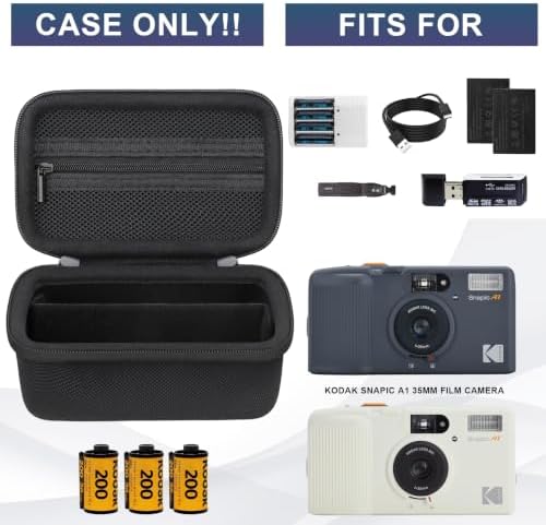 BOVKE Hard Carrying Case for KODAK Snapic A1 35mm Film Camera, Black - Image 2