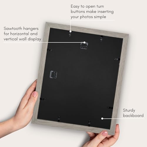 Americanflat 12x15 Picture Frame - Matted to 9x12 - Grey Wood - Image 5