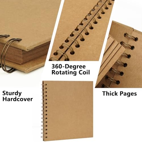 DIY Scrapbook Photo Album,40 Pages,7x7 Inch,Kraft - Image 4