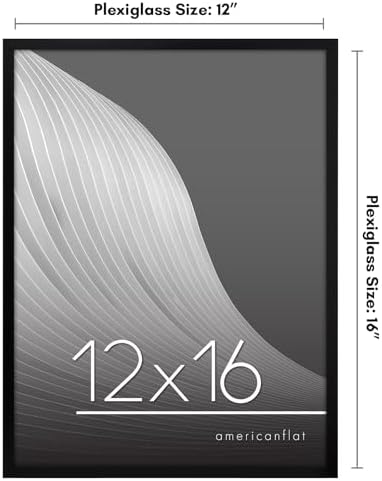 Americanflat 12x16 Picture Frame - Slim Molding - Black - Image 2