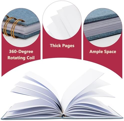Vienrose Scrapbook Album,40 Pages,10x10 Inch,Dark Blue - Image 3