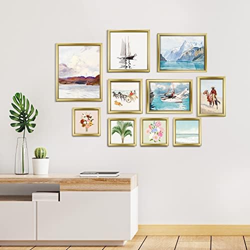 LaVie Home 4x4 Picture Frames (12 Pack, Gold) Simple Designed Photo Frame with High Definition Glass for Wall Mount & Table Top Display, Set of 12 Classic Collection - Image 6