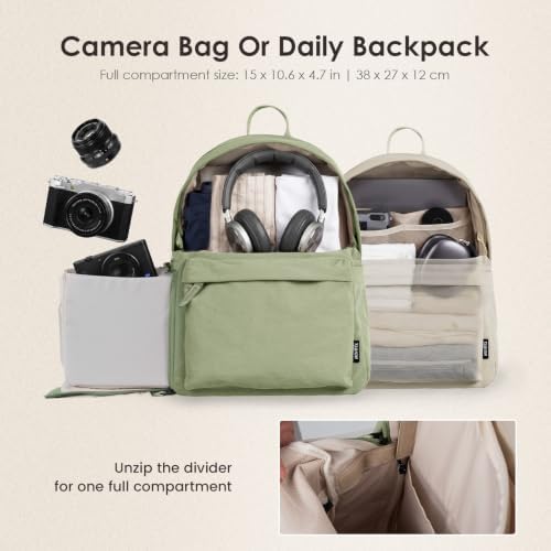 TARION Casual Camera Backpack 15L Urban Photography Bag, Once LT15, Green - Image 4