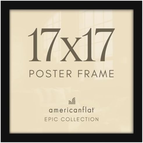Americanflat 17x17 Picture Frame - Engineered Wood - Black by Americanflat