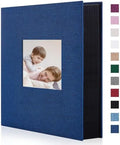Artmag Fabric Photo Album 4x6 300 Large Capacity for Family Wedding Anniversary Linen Album Holds 300 Horizontal Photos (300 Pockets, Blue) by Artmag