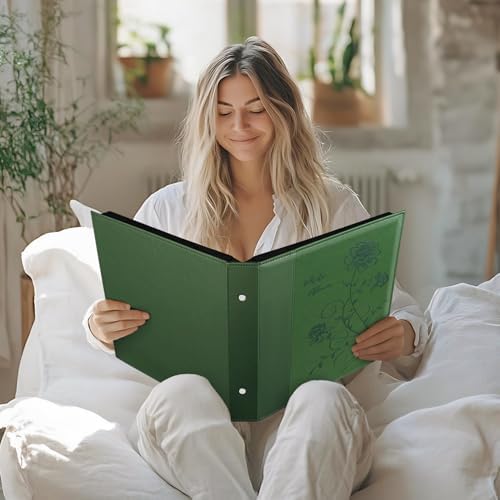 Artmag Photo Picutre Album 4x6 500 Photos, Extra Large Capacity Leather Cover Wedding Family Photo Albums Holds 500 Horizontal and Vertical 4x6 Photos(Dark Green), 500 Pockets - Image 6