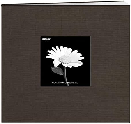 Pioneer Photo Albums 8x8 Fabric Frame Cover Post Bound Scrapbook, Warm Mocha by PioneerPhotoAlbums