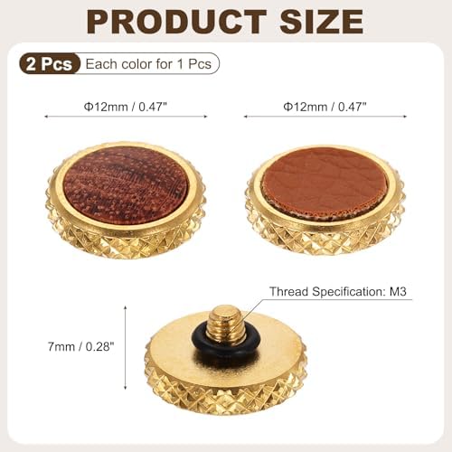 2Pcs Shutter Button (Light Brown/Brown) - Upscale Delicate, Camera Soft Release Button Brass Threaded Soft Release, for Fuji - Image 2