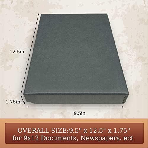 Golden State Art, Clamshell Archival Folio Storage Box 9x12, Gray - Image 2