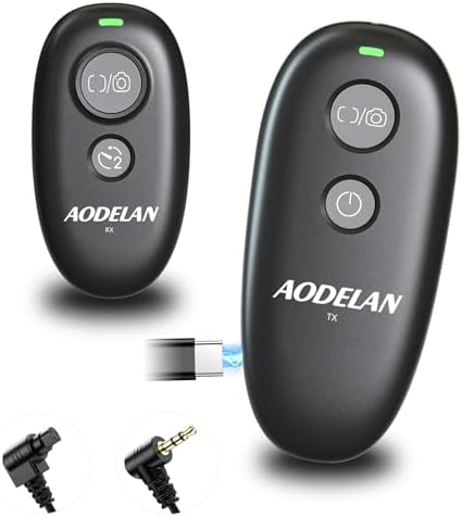 Upgraded Rechargeable Wireless Camera Remote Control Shutter Release by AODELAN
