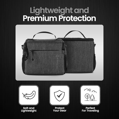 Tamrac Tradewind 5.1 Camera Bag for Photographers, Camera Case for Photography Accessories, Compact Camera Shoulder Bag for DSLR and Mirrorless Cameras, Crossbody Camera Bag for Women Men – Dark Grey - Image 3