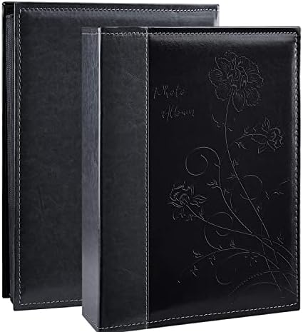 Artmag Photo Album 4x6 300 Photos, Extra Large Capacity Leather Cover Wedding Family Photo Albums Holds 300 Horizontal 4x6 Photos(Black) by Artmag