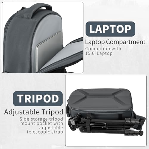 TORIBIO Large Hardshell Camera Backpack DSLR/SLR/Mirrorless Photography Bag - Image 5