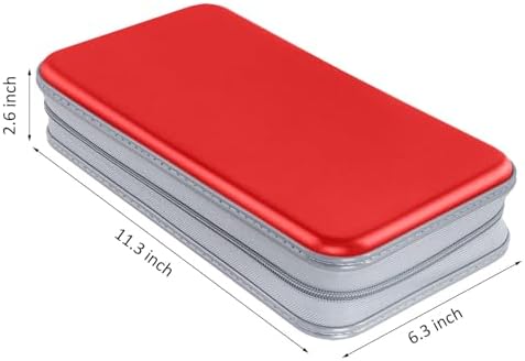 Siveit CD DVD Cases 96 Capacity Disc Storage Binder for Car(Red) - Image 6