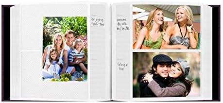 Fabric Frame Cover Photo Album 200 Pockets Hold 4x6 Photos, Wildberry Purple - Image 3