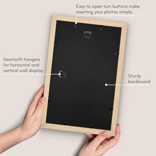 Americanflat 11x17 Picture Frame - Matted to 8x12 - Natural Oak - Image 5