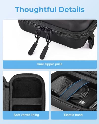 BAGSMART Digital Camera Case, Small Camera Bag with 2 Carrying Ways, Grey - Image 6