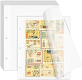 VOKOY 25 Sheets/50 Pages Photo Album Pages for 3 Ring Binder, Self Adhesive Scrapbooking Album Refill Pages Replacement Photo Album Sheets for 2x3 4x6 5x7 8x10 Photo or Cards, 11 x 9 Inch by VOKOY