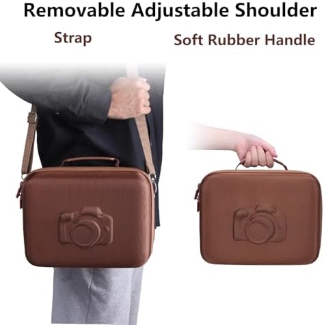 Medium Camera Case Bag for Canon/Sony/Nikon Camera and Multiple Lens Brown - Image 4