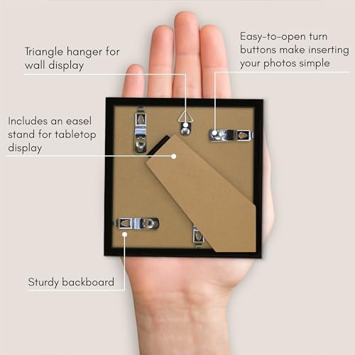 Americanflat 4x4 Picture Frame - Slim Molding - Black - Image 5
