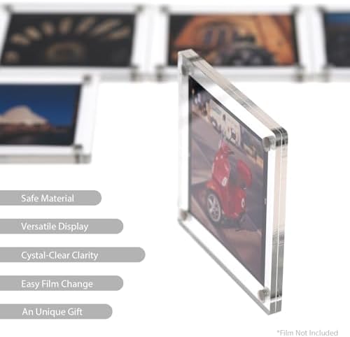 Premium Acrylic Magnetic Reversal Film Holders, 6 Packs Archival Storage High Transparency Display Holder for Reversal Film 6X6 - Image 2