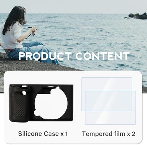 Case for Sony Alpha A6400 A6300, 2 Screen Protector, Black - Image 3