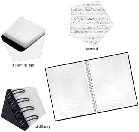 60 Pockets Portfolio Binder with Plastic Sleeves, Presentation Book Display 120 Pages File Folder for Artwork, Sheet Music, Document, Diamond Painting - Image 4