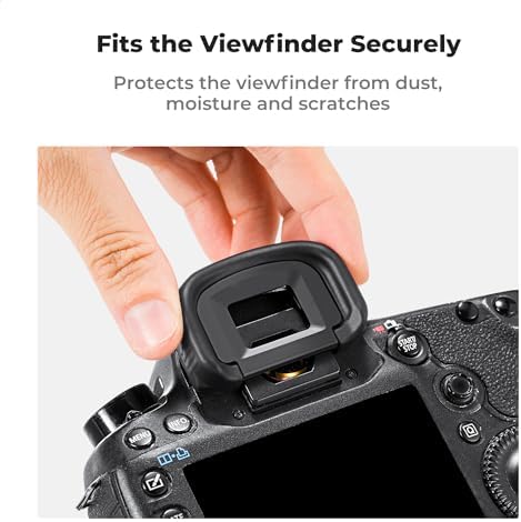 K&F Concept 2Pack Eyepiece Cover & Hot Shoe Cover Kit, Eyecup for Canon 5DM4 5DM3 5DS R 5DS 7D 7DM2 1DX 1DXM2 1DXM3 1DSM3 1DM4 1DM3 Camera Viewfinder, Viewfinder Protector Replace for Canon EG Eyecup - Image 3