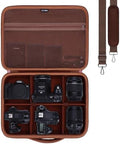 Large Camera Case Bag for Canon/Sony/Nikon Camera and Multiple Lens Brown by LTGEM