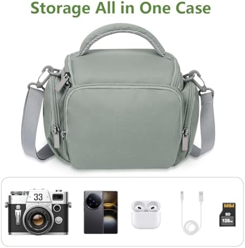 Ainiv DSLR Camera Bag, Large Waterproof Anti-Shock SLR Camera Case, Grey - Image 6