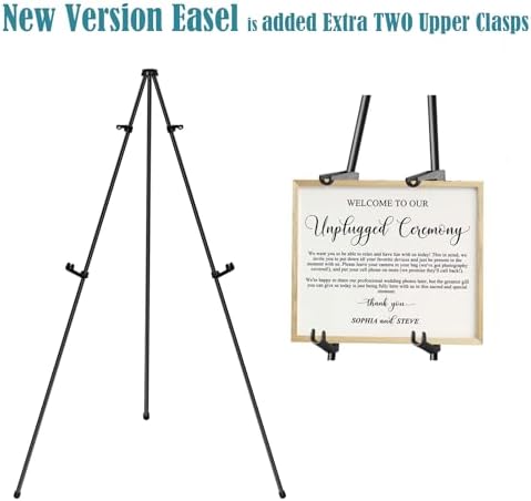 JIUYE 2Pack 63in Instant Easels for Display, Metal Easel Stand - Image 2