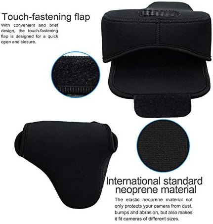 JJC Black Ultra Light Neoprene Camera Case for Sony a6600 a6500 a6400 a6300 a6100 a6000 a5100 +18-55mm/E 50mm F1.8 Lens, Pouch Bag for Fuji X-T30 X-T20 X-T10 +16-50mm, Canon PowerShot SX530 SX540 G3X - Image 2