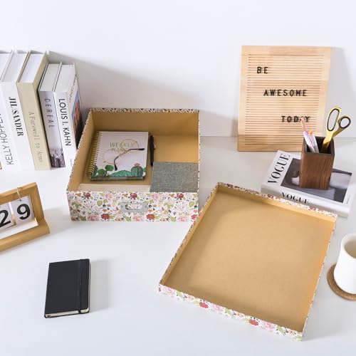 Soul & Lane - Photo Memory Storage Box, 14.8x13x3.7 In, Vintage Floral - Image 5