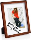 RPJC 11x14 Solid Wood Picture Frame Real Glass Cover Brown by RPJC