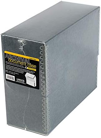 Lineco Archival Document Storage Box, 12.5" x 10.5" x 5", Gray - Image 3