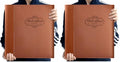 Photo Album Holds 3X5, 4X6, 5X7, 6X8, 8X10 Photos, Leather Cover, Magnetic Self-Stick Page, Hand Made DIY Albums (Brown, Large) (Pack of 2) by ZoviewArt