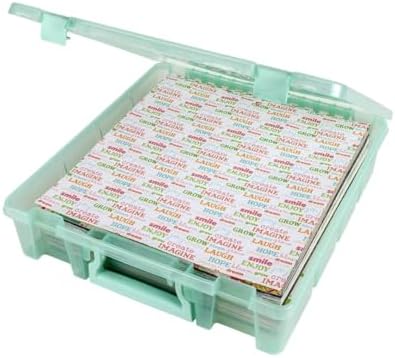 ArtBin 6955RJ Super Satchel 1-Compartment Box, Art & Craft Organizer, 1-Pack, Translucent Mint by ArtBin
