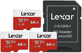 Lexar E-Series 64GB 3 PK Micro SD Card microSDXC UHS-I Flash Memory Card by Lexar