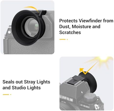 JJC Eyecup Eyepiece Viewfinder for Fuji X-S20 X-S10 X-T200 XS20 XS10 XT200 - Image 2