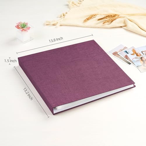Mublalbum 12x12 Inch 3 Ring DIY Scrapbook Photo Album 80 Pages, Purple - Image 2