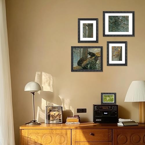 VIOLABBEY 11x14 Picture Frame Black, Ornate Vintage Photo Frame - Image 7