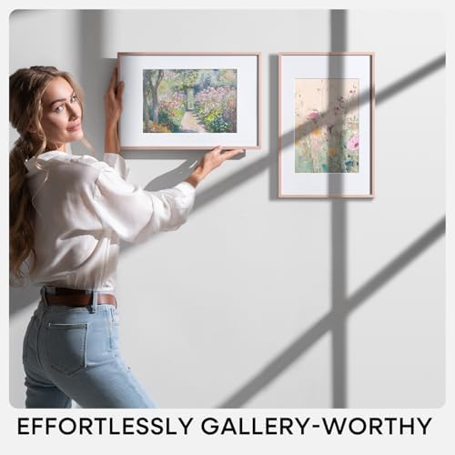 Homeforia A3 Rose Picture Frame, High-End Metal, A4 Mat, Glass - Image 7