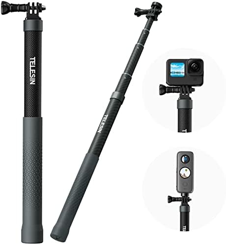 TELESIN 120cm/47.2in Invisible Selfie Stick for GoPro DJI Insta360 by telesin