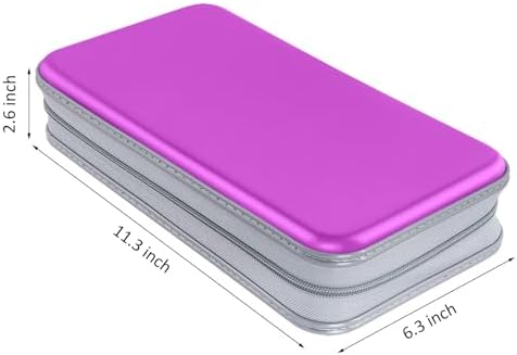 Siveit CD DVD Cases 96 Capacity Disc Storage Binder for Car(Purple) - Image 6