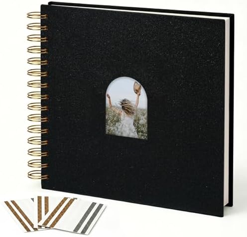 Vienrose Scrapbook Album,40 Pages,10x10 Inch,Black by Vienrose