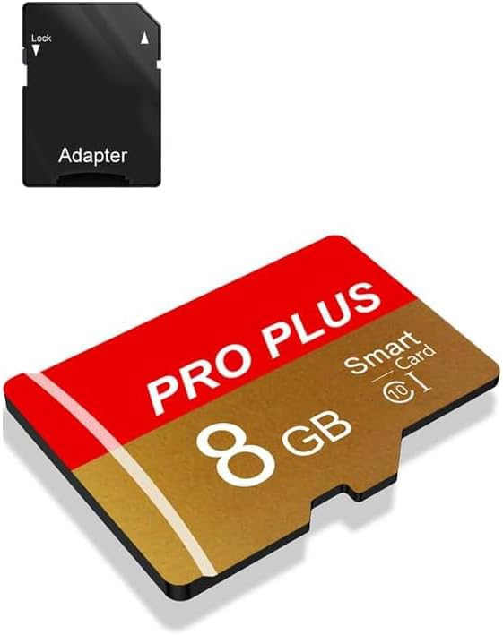 TF Card 8GB with Adapter, High Speed Memory Card, UHS-I C10 A1 Memory TF Card for Tablet/Mobile Phone/Camera/Car Audio/Game Console (8, GB) by Unknown