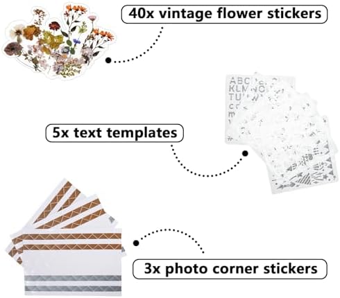 Vienrose 8x8 Inch Scrapbook DIY Small Hardcover Kraft White Pages Scrapbook Photo Album Linen Cover Scrap Book Photo Albums Scrapbooking Supplies Kit for Couple Family Wedding Travel Pink - Image 3